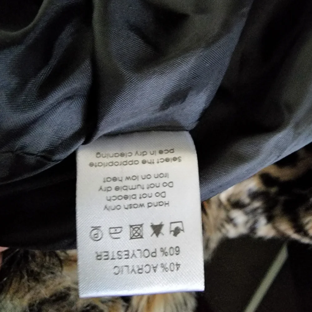 Aus12 Alice & You Faux Fur Leopard Print Collared Coat Jacket - Picture 5 of 16